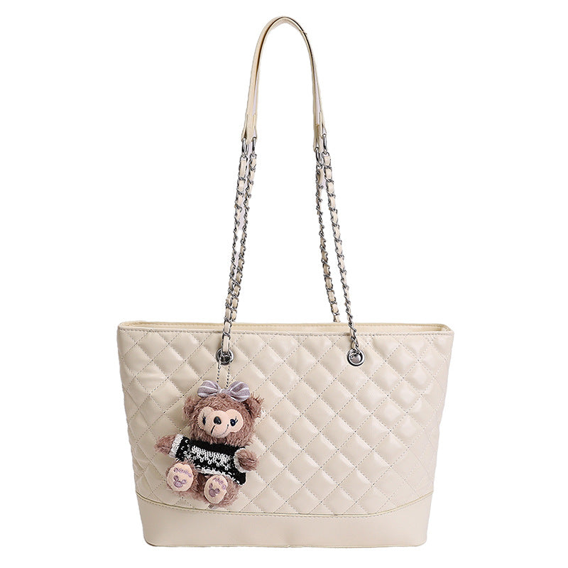 Women's Diamond Pattern Chain Retro Fashion Class Shoulder Bags
