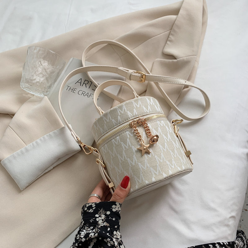 Women's Summer Fashion Portable Round Textured Fashionable Bags