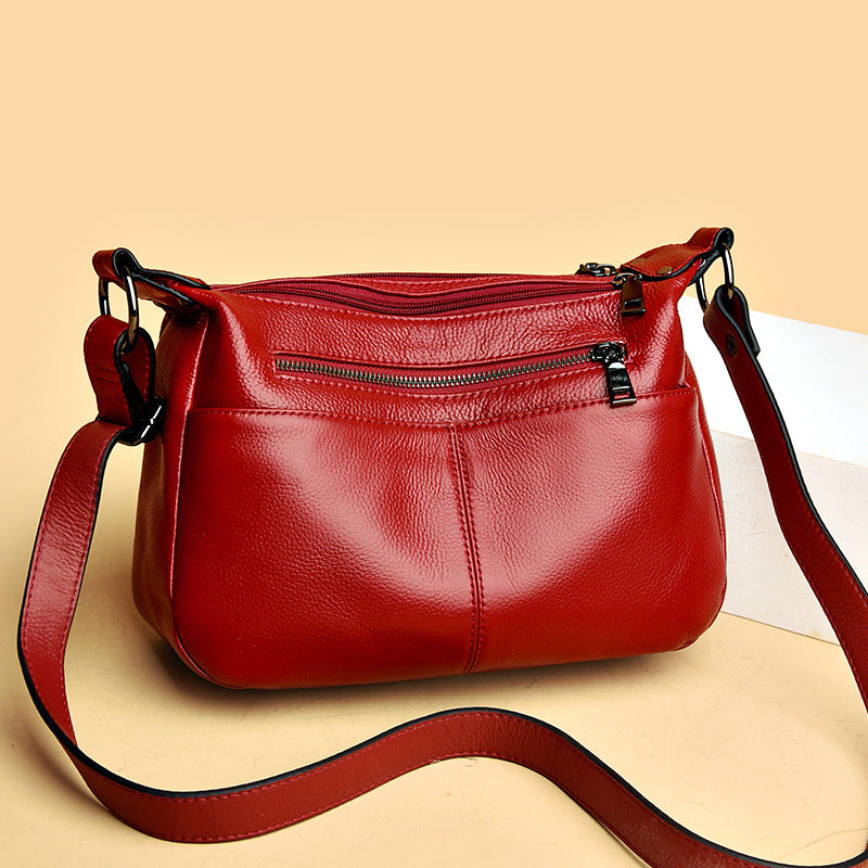 Women's Genuine Leather Simple High-grade Cowhide Underarm Women's Messenger Bag