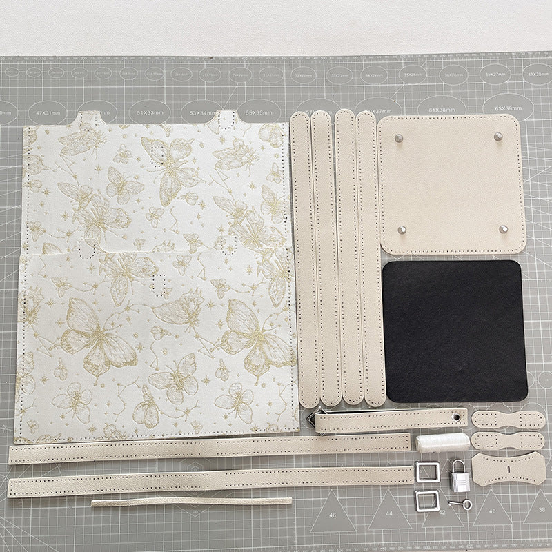 Women's Basket Portable Handmade Wax Line Sewing Material Make Large Capacity Bucket Bag