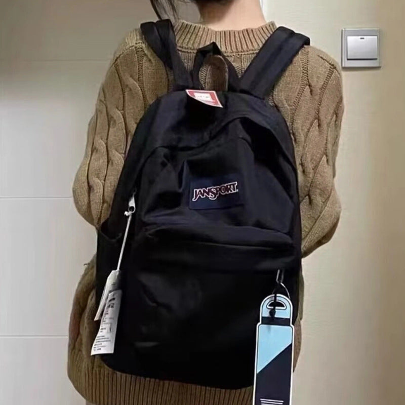 Women's & Men's Computer Minimalist Solid Color Campus Waterproof Large Leisure Backpack