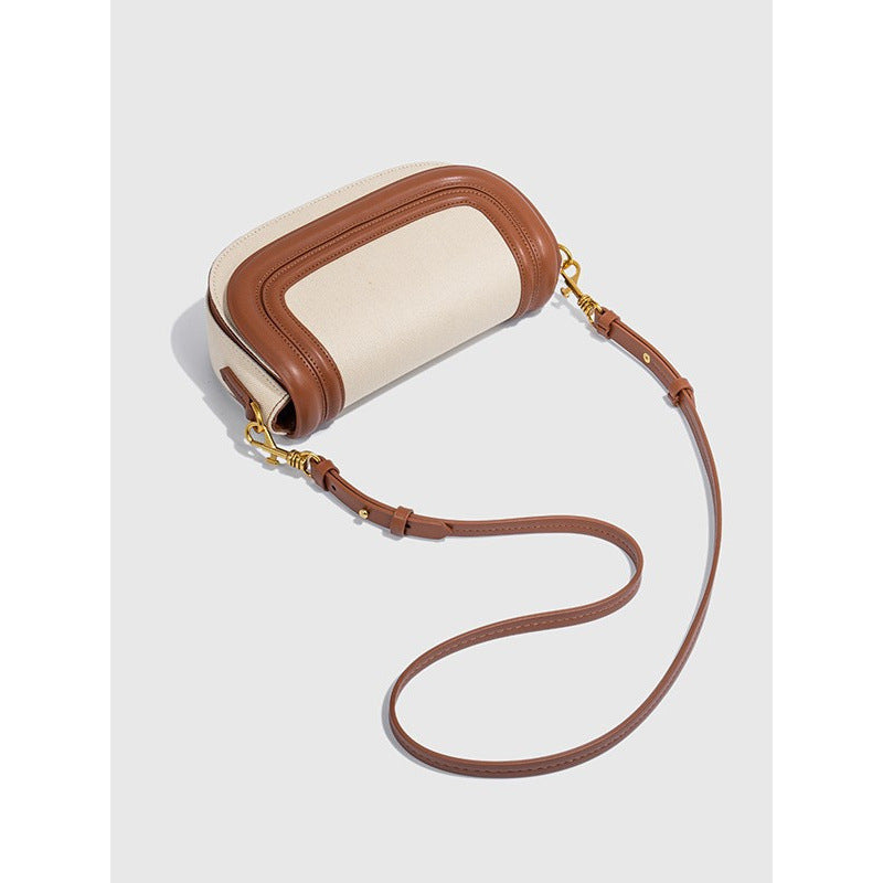 Z Home Saddle Fashion Broadband Contrast Color Women's Messenger Bag