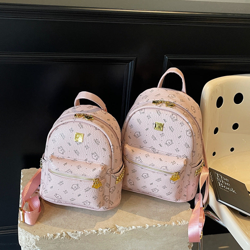 Women's Soft Leather Trendy Texture Classic Commuter Simple Fashion Trend Western Women's Backpack