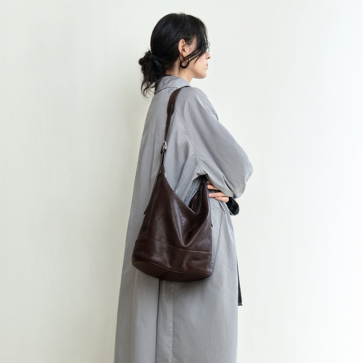 Women's Plaid Series Tatami Vegetable Tanned Sheepskin Binaural Large Capacity Women's Messenger Bag