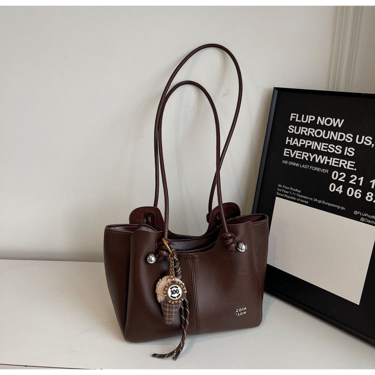 Women's Textured Commuting Large Winter Fashion Popular Western Shoulder Bags