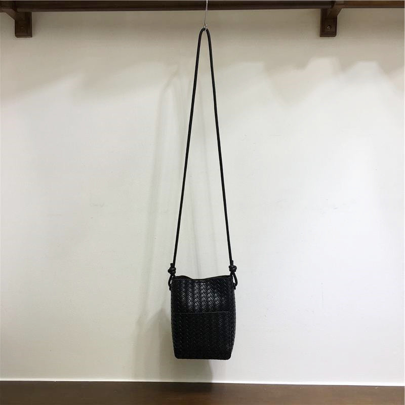 Cabinet Cell Soft Leather Woven Simple Women's Shoulder Bag