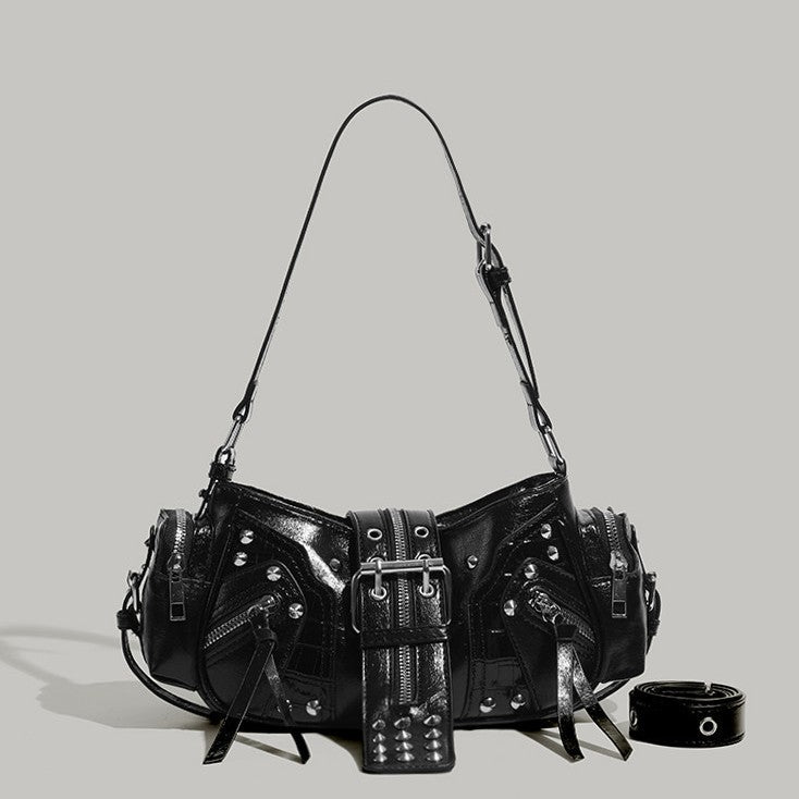 Women's Locomotive Punk Rivet Style Underarm Retro Bags