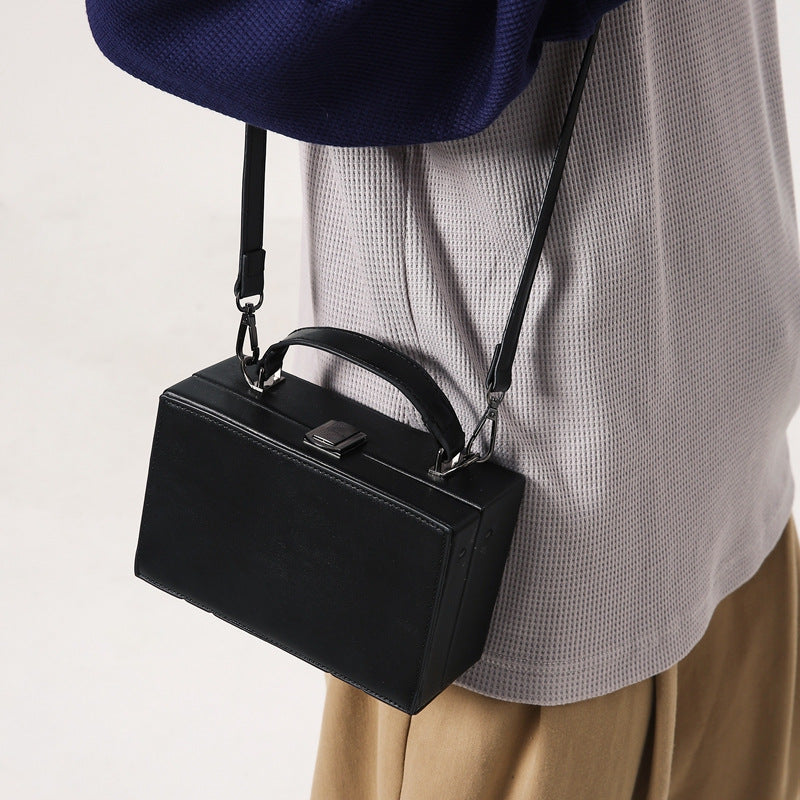 Men's Fashion Box Street Popular Korean Style Hardshell Men's Messenger Bag