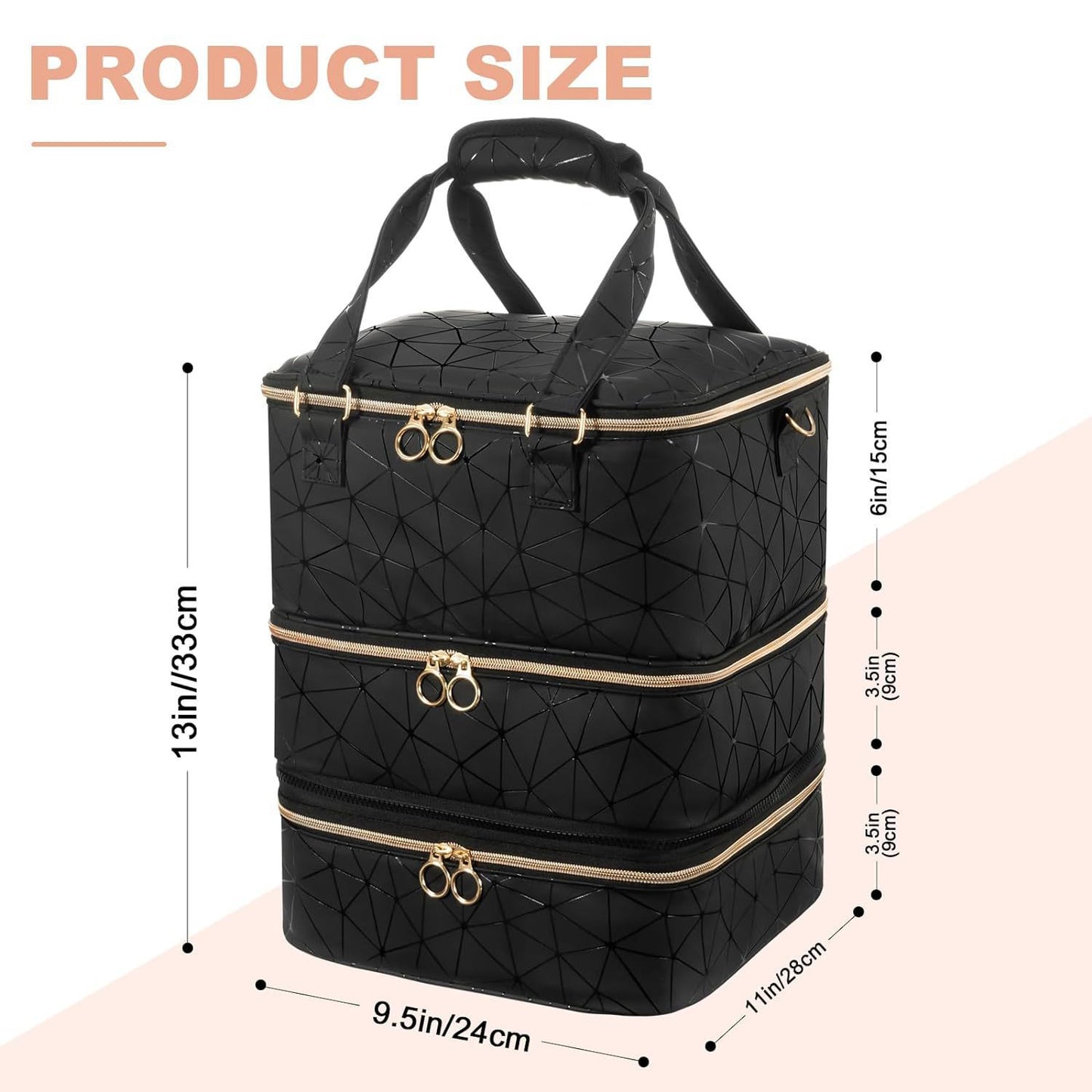 Nail Art Storage Detachable Portable Grid Large Makeup Bag