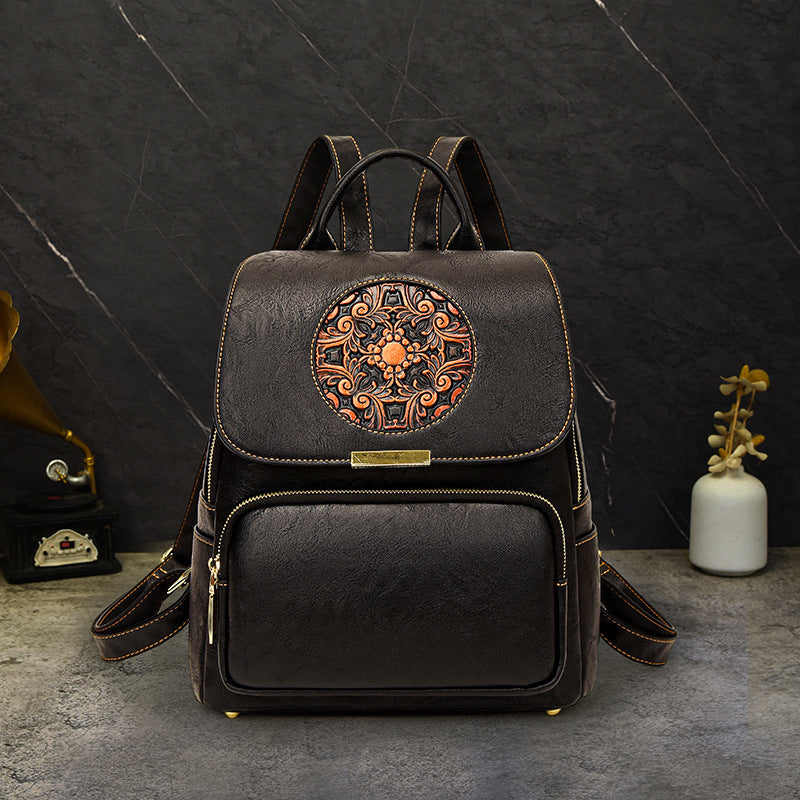 Women's Brushed Niche High-grade Light Luxury National Style Commuter Large Capacity Bags