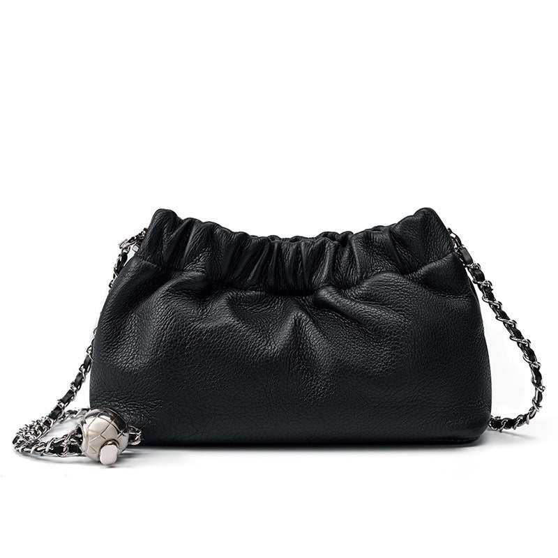 Women's Popular Chain Underarm High-grade Cloud Leather Women's Handbag