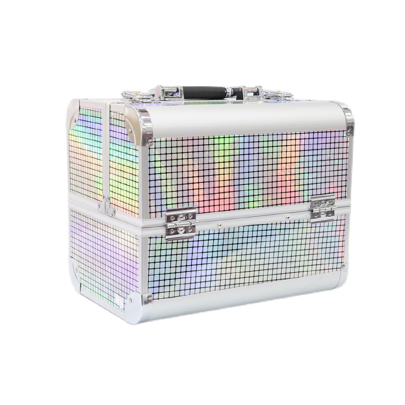 Portable High Sense Makeup Aluminum Alloy Tattoo Nail Manicure Cosmetic Case