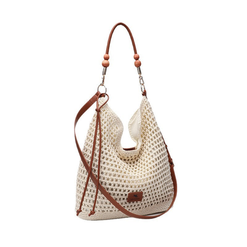 Women's South Wind Woven Lazy Style Large Capacity Commuter Seaside Bags