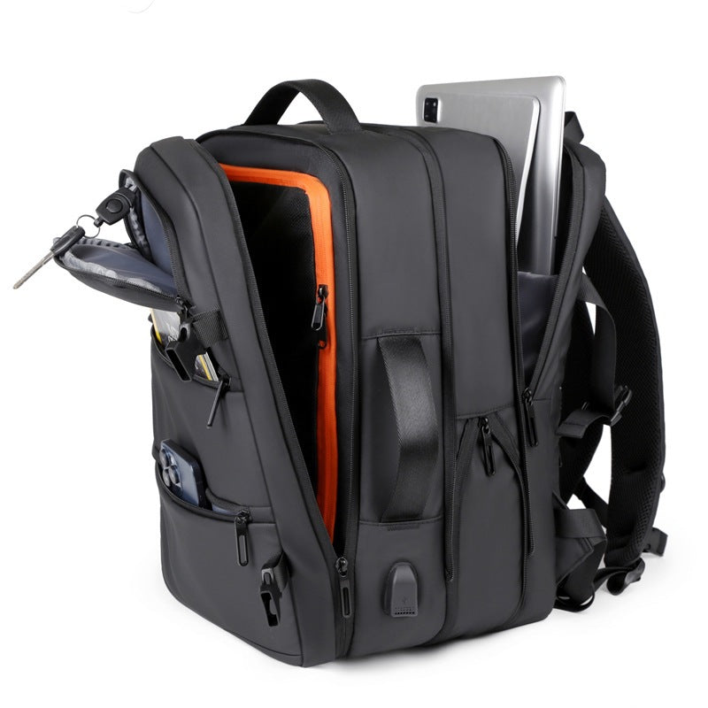 Men's Business Large Capacity Scalable Waterproof Trip Leisure Backpack