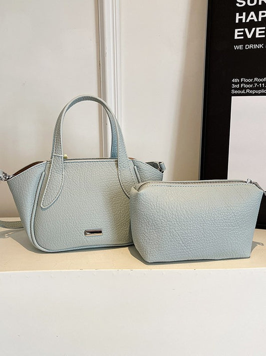 Women's Pattern Soft Leather High-grade Portable Vegetable Basket Bags