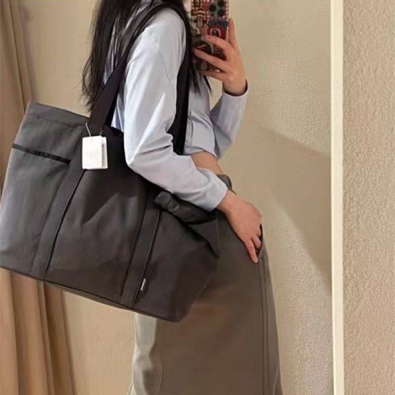Women's Large Simple Lightweight Yoga Commuter Fitness Tote Bag