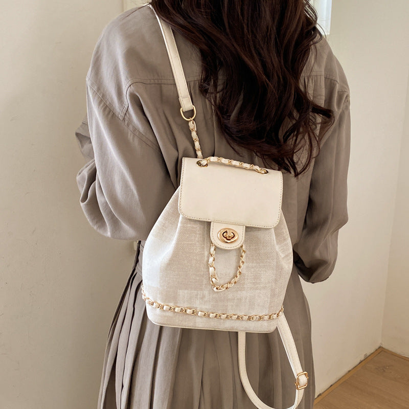 Women's High-grade Niche Chain Spring Fashion Daily Backpacks