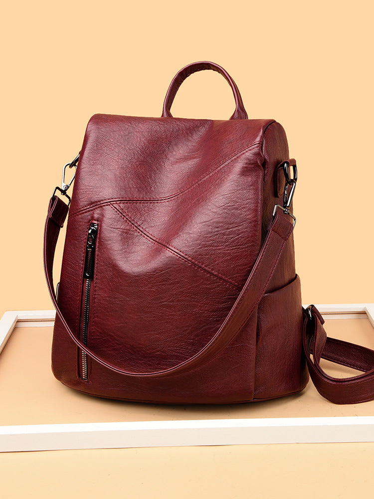 Cool Popular Comfortable High-grade Stitching Sheepskin Women's Backpack