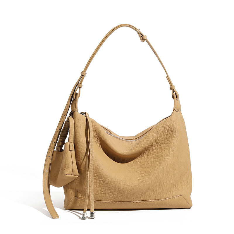 Style Leather Large Capacity Commuter High Women's Shoulder Bag