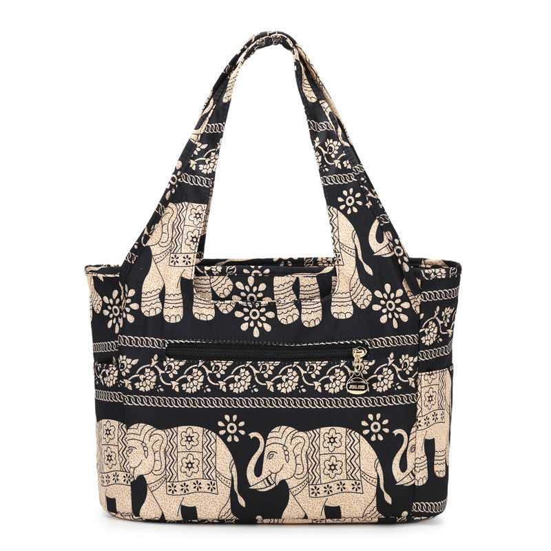 Women's Fashionable Trendy Waterproof Nylon Cloth Shopping Women's Shoulder Bag