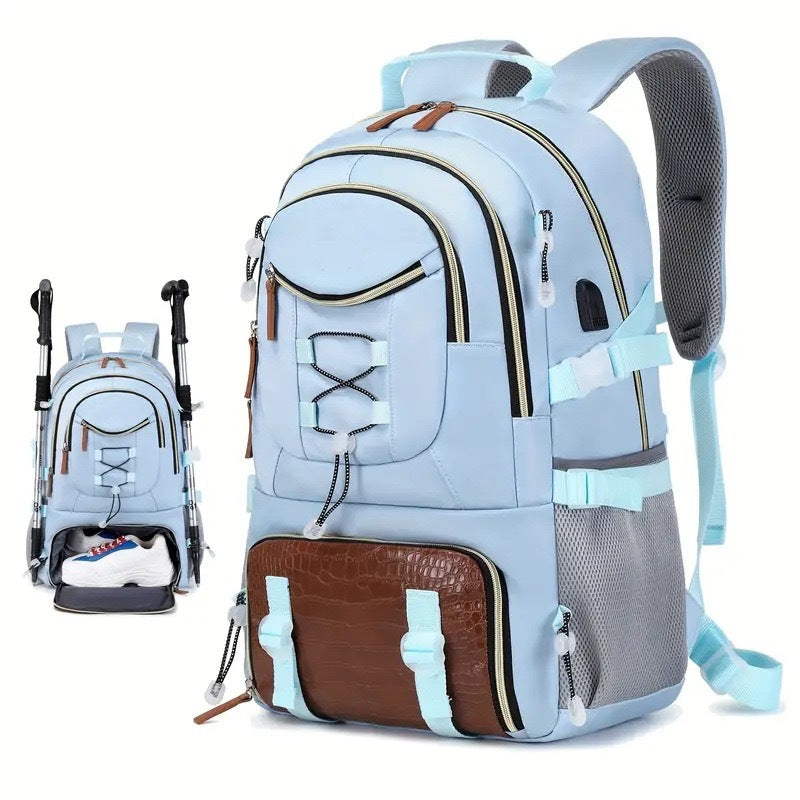 Good-looking Large Capacity High Sense Hiking Oxford Leisure Backpack