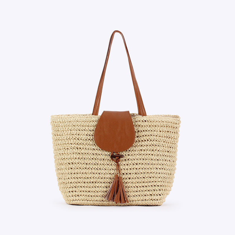 One Woven Daily Leisure Seaside Vacation Versatile Women's Shoulder Bag