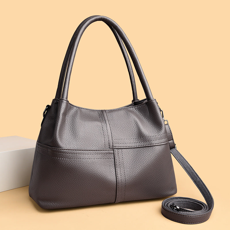 Women's Texture Soft Leather Commuter Simple Bags