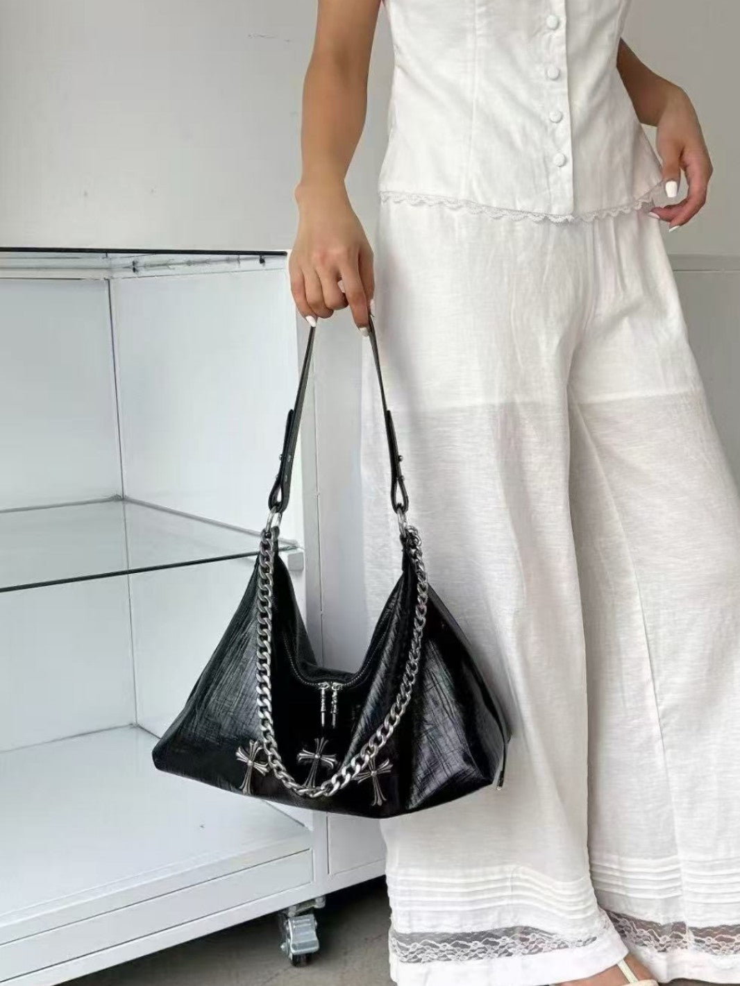 Fashion Chain Underarm Live Broadcast Large Capacity Dark Women's Shoulder Bag