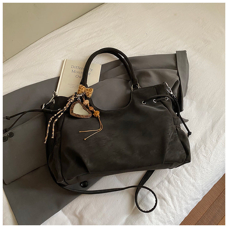 Women's Retro Large Capacity Winter Korean Fashion Tote Bags