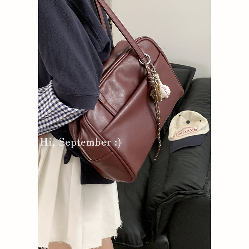 Women's Cloth Retro Minority Large Capacity Autumn Underarm Bag