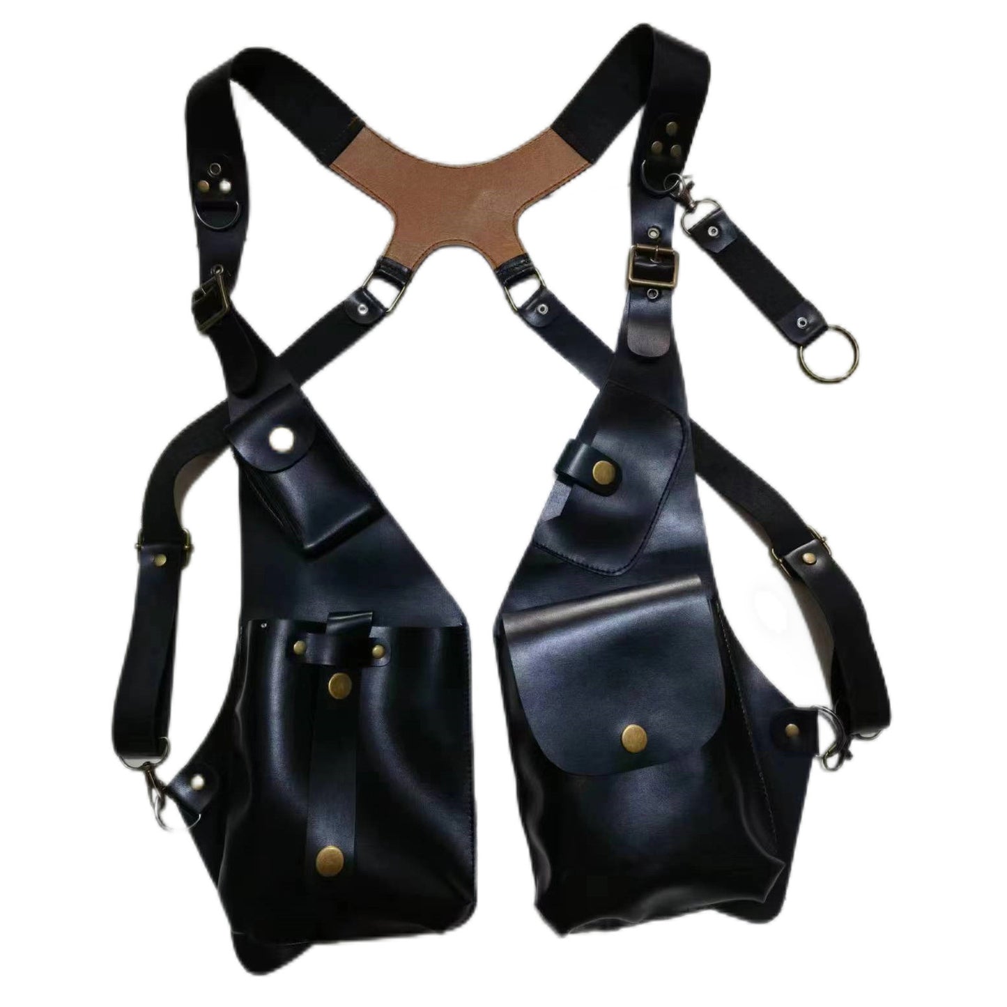 Women's & Men's Vintage Leather Strap Mobile Underarm Bag