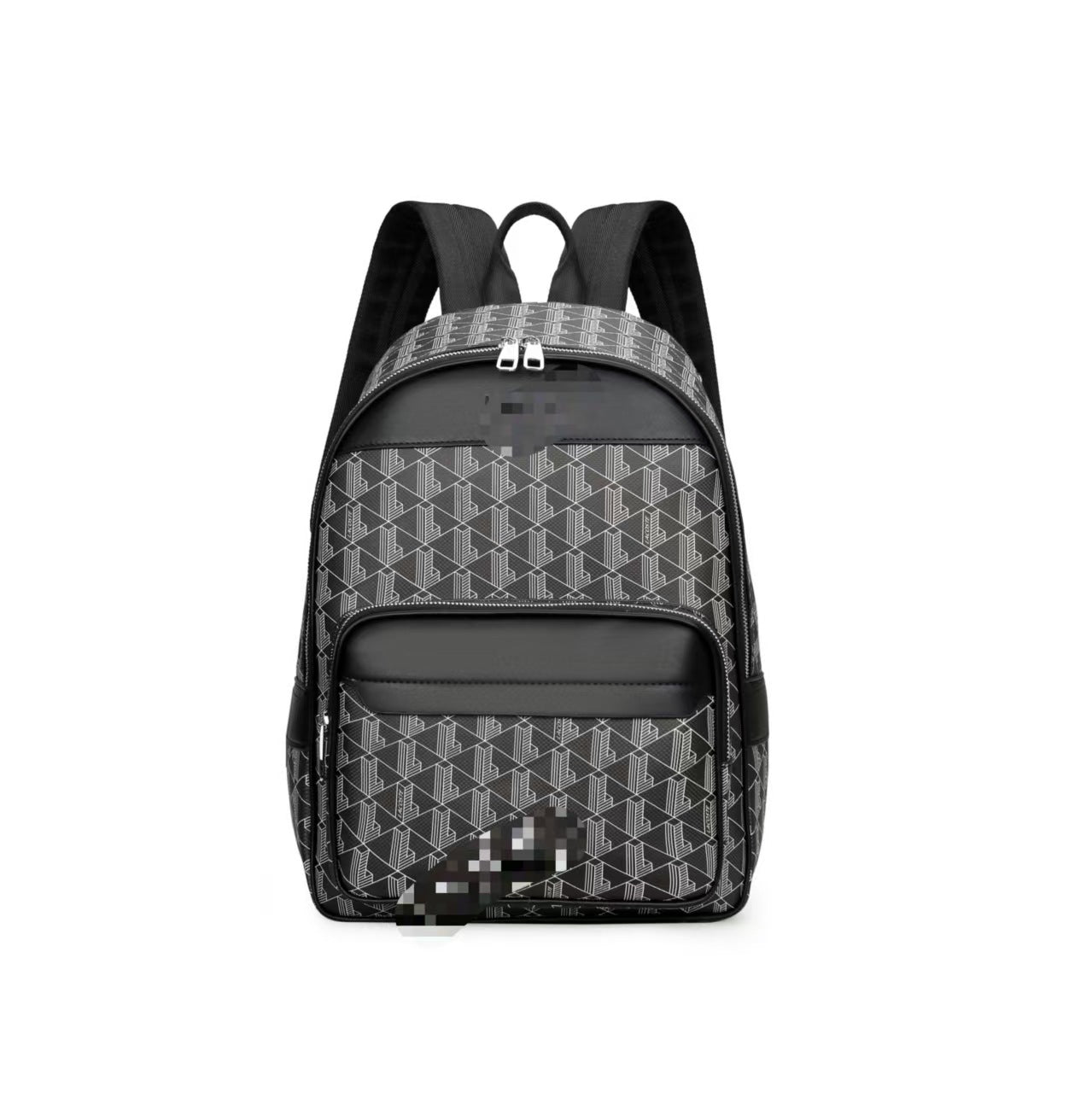 Men's Personalized Plaid Striped Letters Classic Presbyopic Leisure Backpack