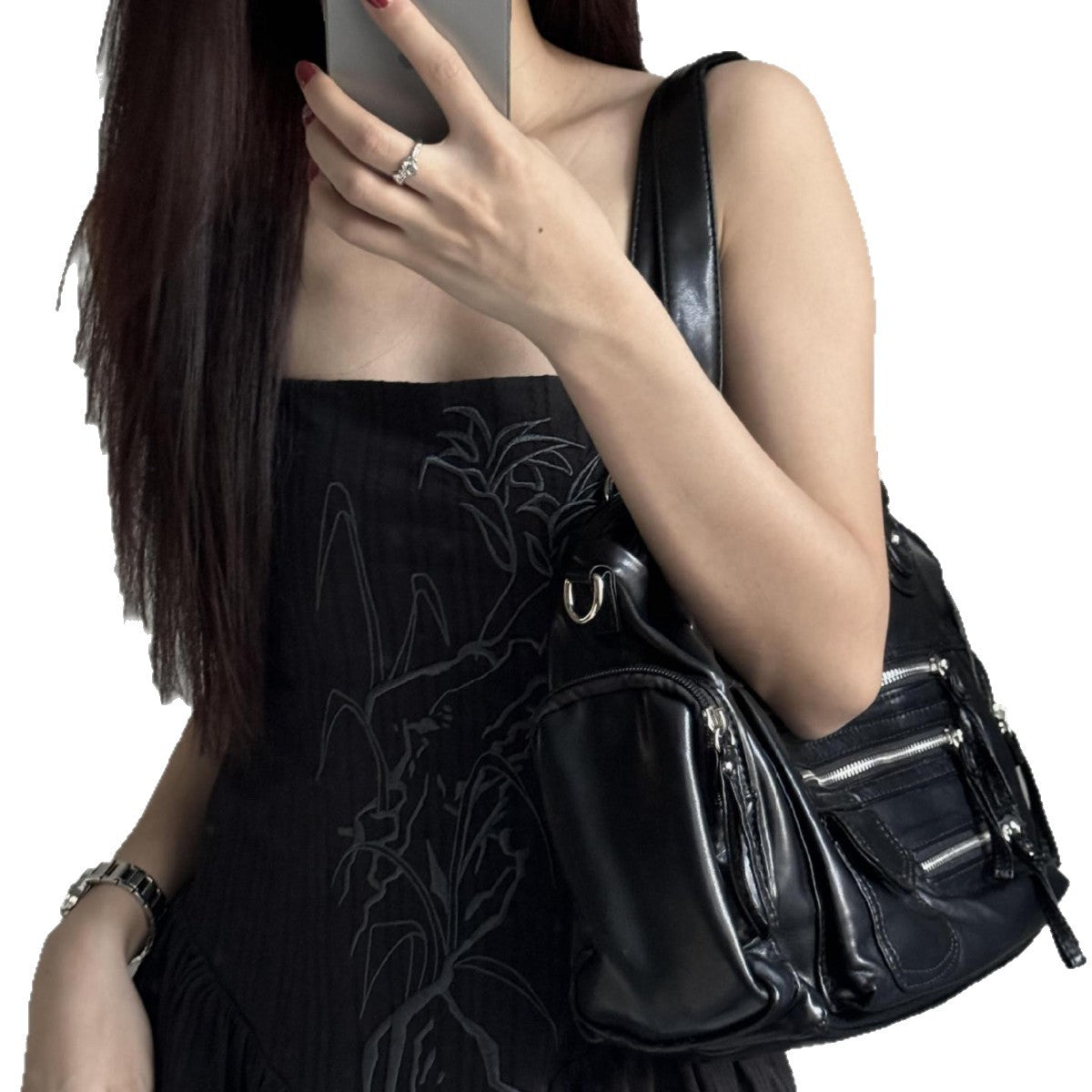Commuter Motorcycle Punk Advanced Female Niche Women's Shoulder Bag