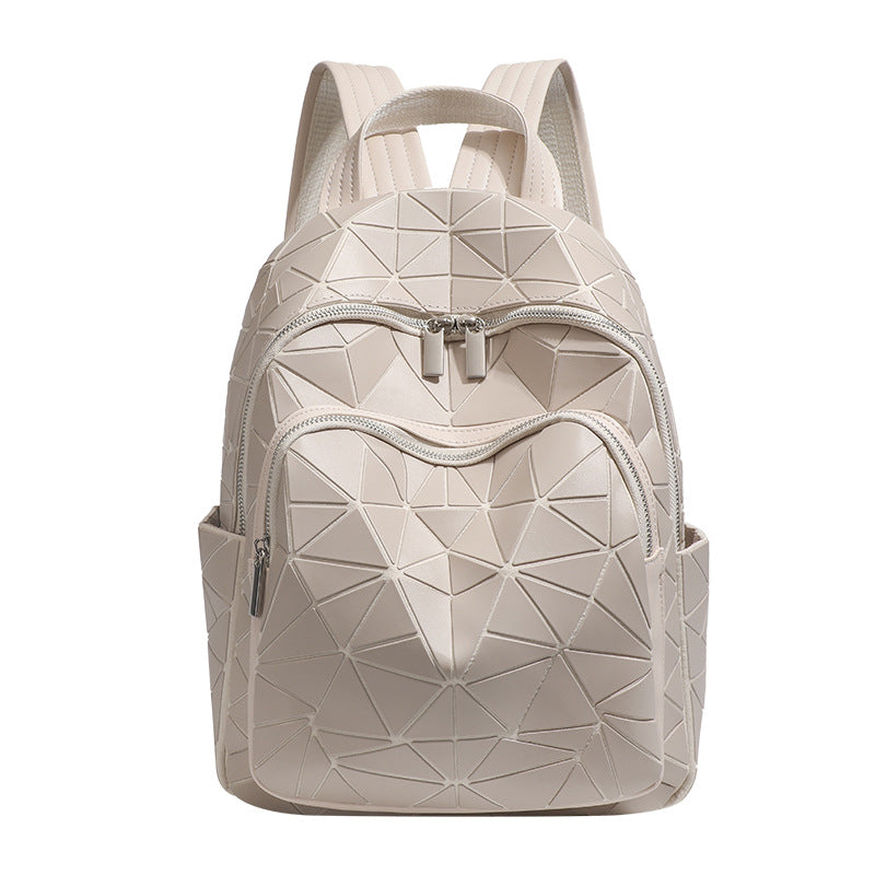Women's Geometric Rhombus Large Capacity Tide Backpacks