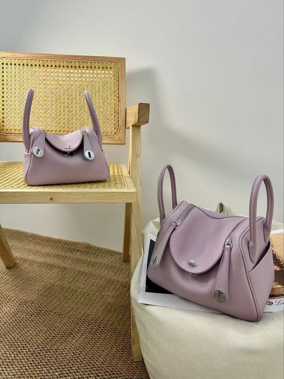 Women's Leather Macaron Color High Quality Large Bags