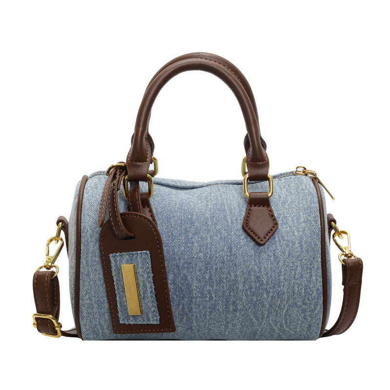 Autumn Retro Denim Pillow Trendy Fashionable Stylish Women's Shoulder Bag