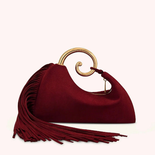 Banquet Fashion Premium Tassel Urban Commuter Suede Women's Shoulder Bag