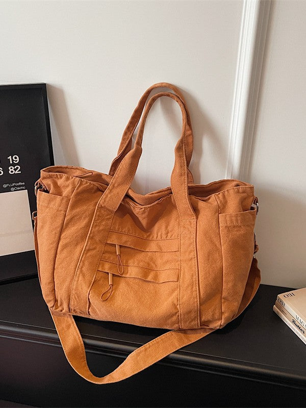 Women's Large Capacity Totes Canvas Commute Leisure Versatile Simple Tote Bag