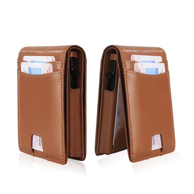 Men's Pu Leather Large Capacity Multiple Slots Certificate Men's Wallets