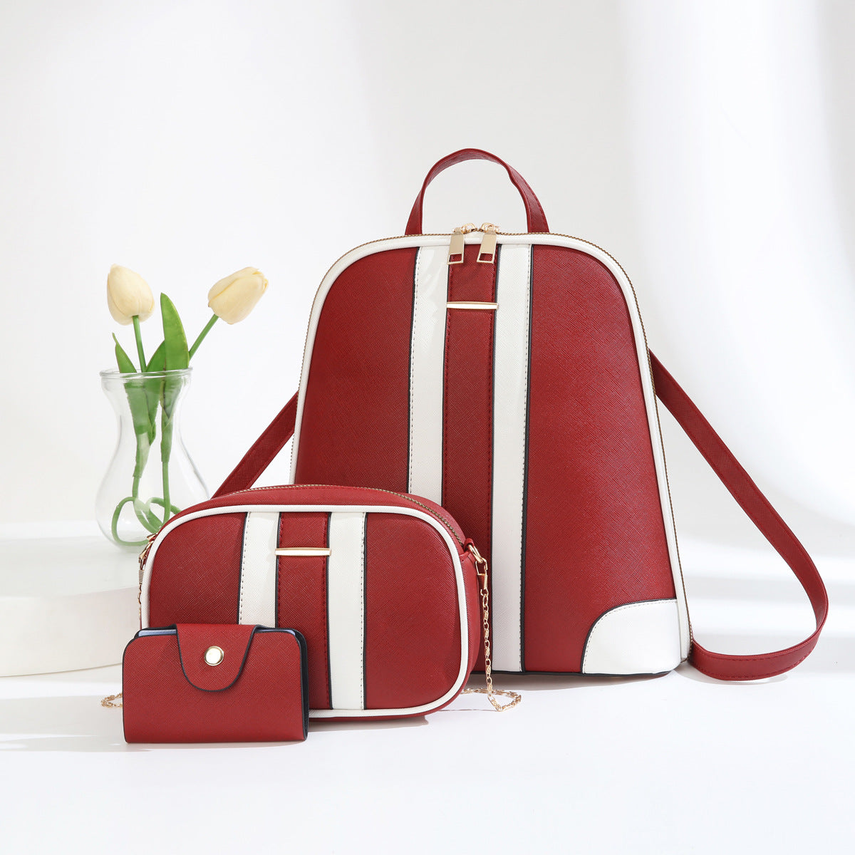 Fashion Trendy Simple Large Capacity Three-piece Bags