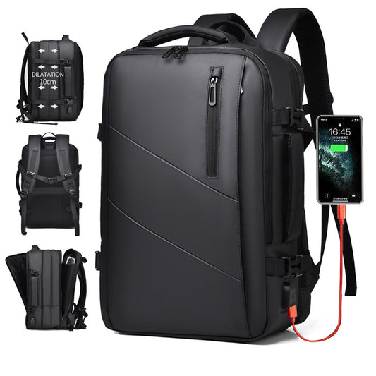Men's Extendable Trip Derm Computer Large Capacity Business Backpack