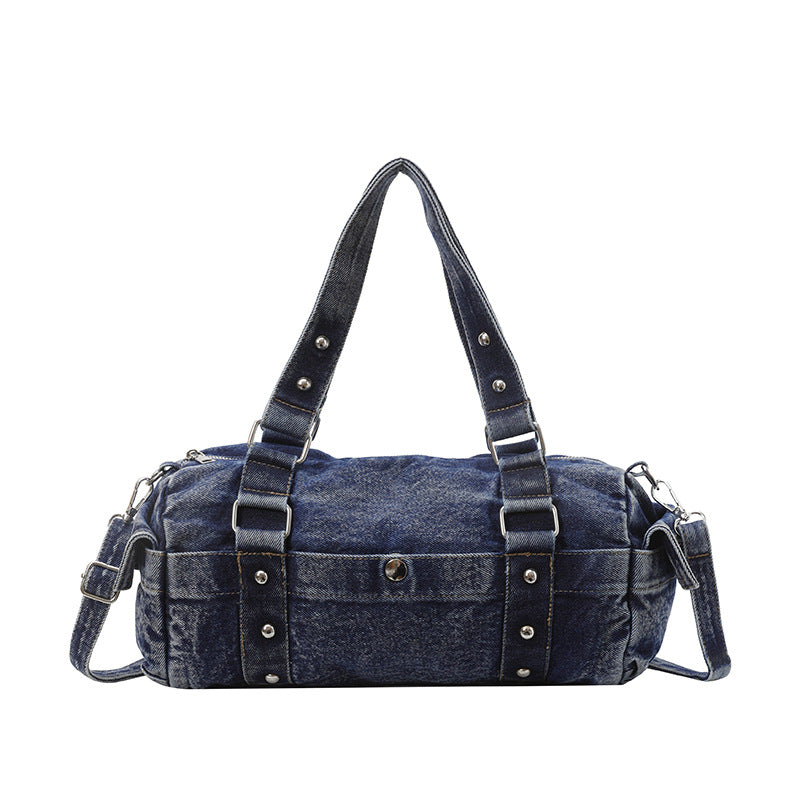 American Street Retro Style Denim Trendy Women's Messenger Bag