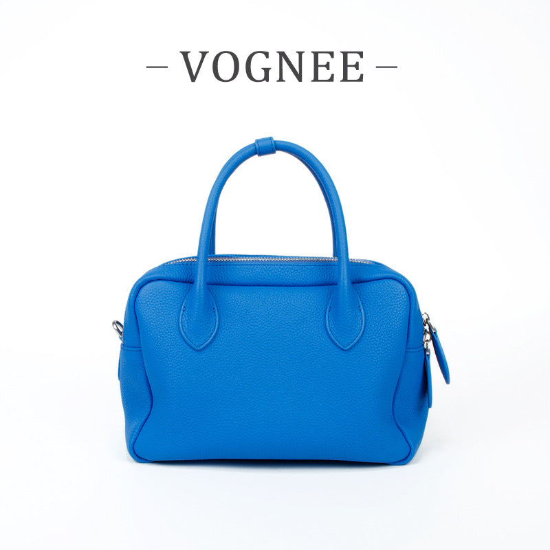 Women's Classic Fashion First Layer Cowhide Boston Women's Handbag