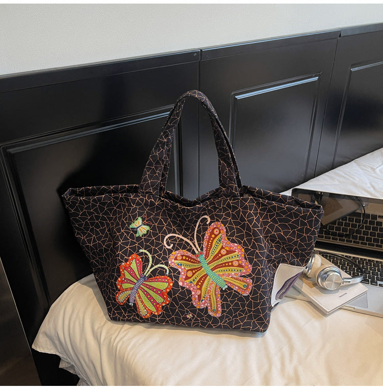 Women's Large Capacity Ethnic Abstract Painting Embroidered Bags