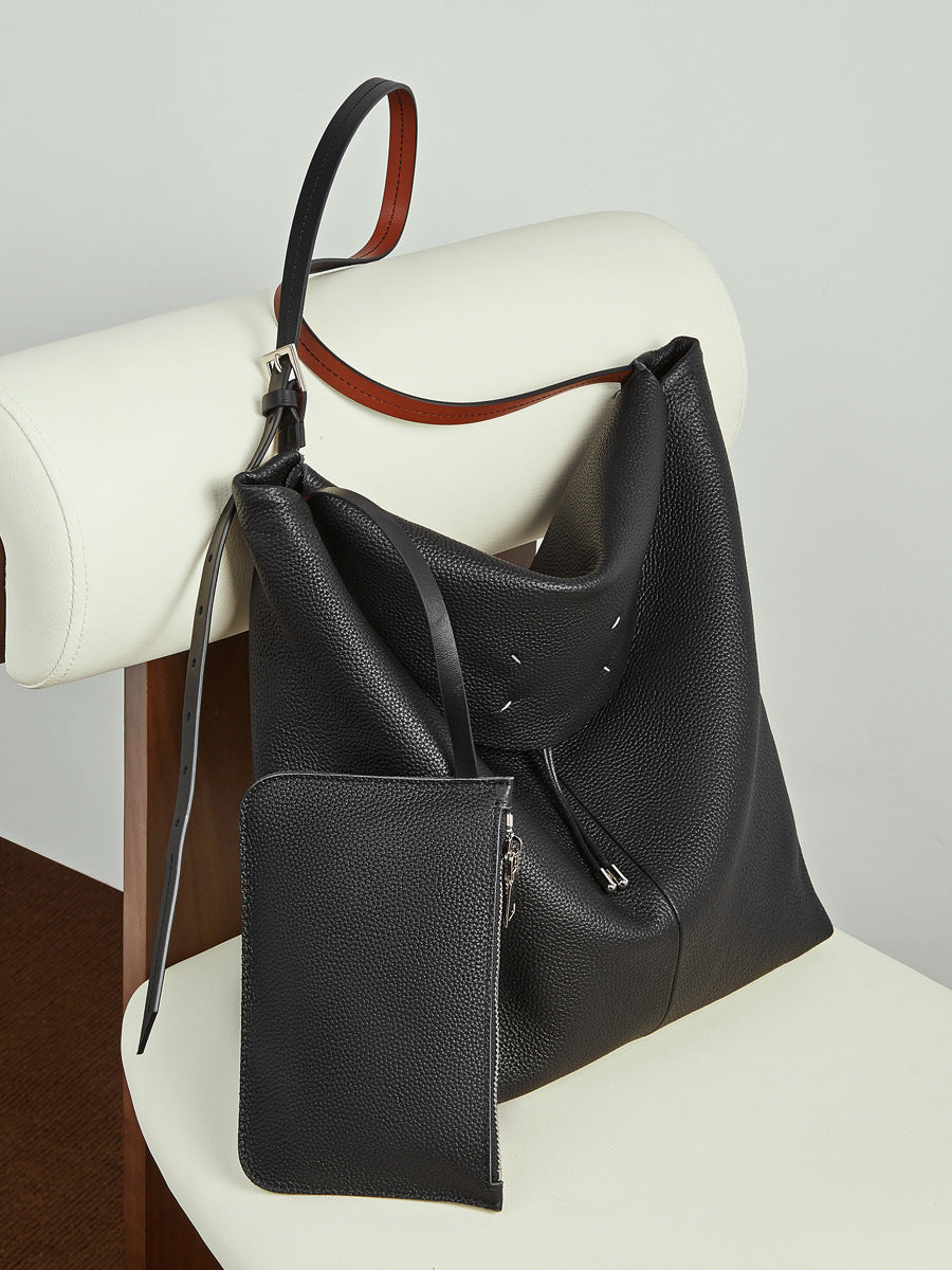 First Layer Cowhide Underarm Simple Fashion Bags