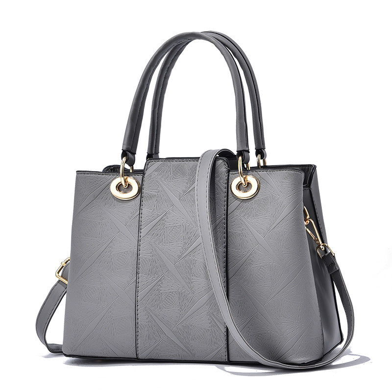 Women's Texture Large Capacity Embossed Design Shoulder Bags
