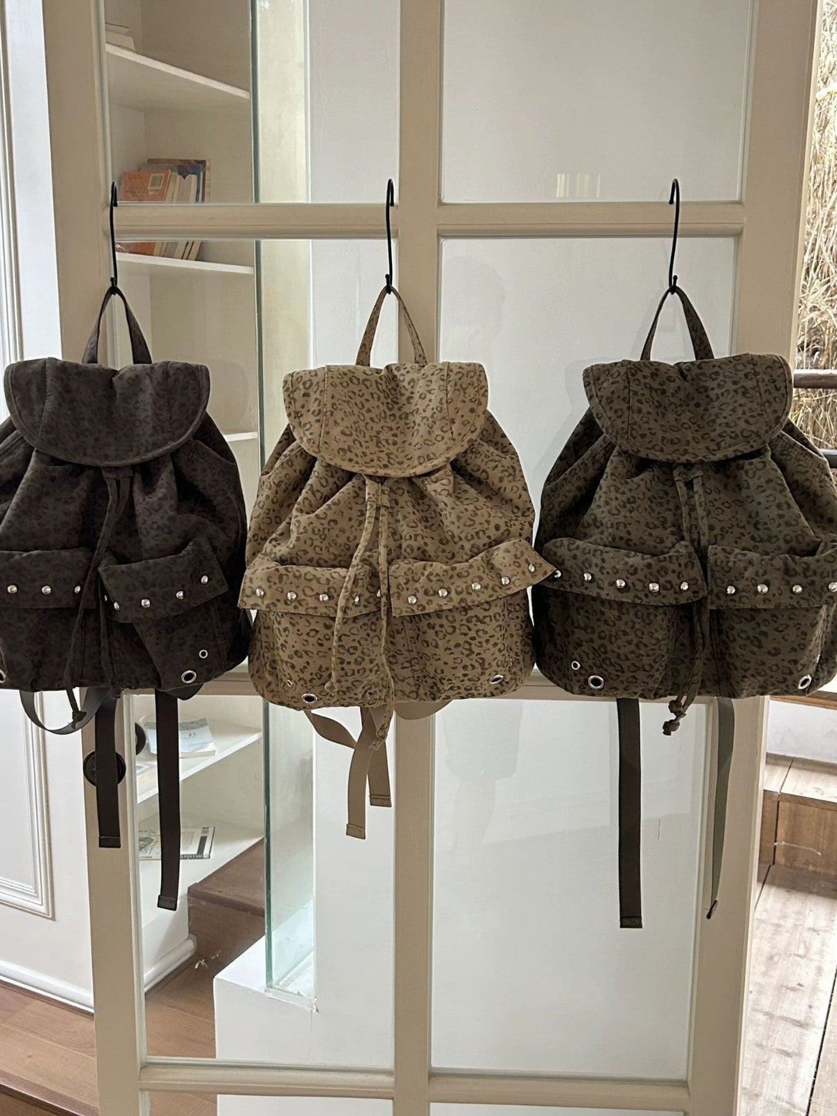 Women's Lightweight Fashion Large Capacity Leopard Print Backpacks