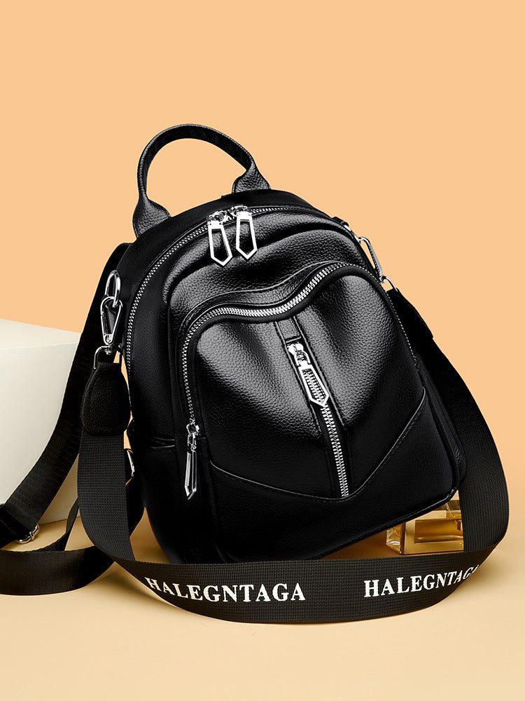 Pretty Women's Genuine Leather Simple Commuter Travel Bags