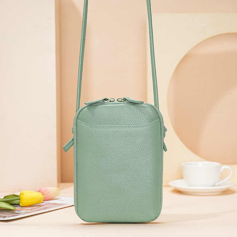 Women's Style Niche Genuine Leather Trendy Simple Mobile Phone Bag
