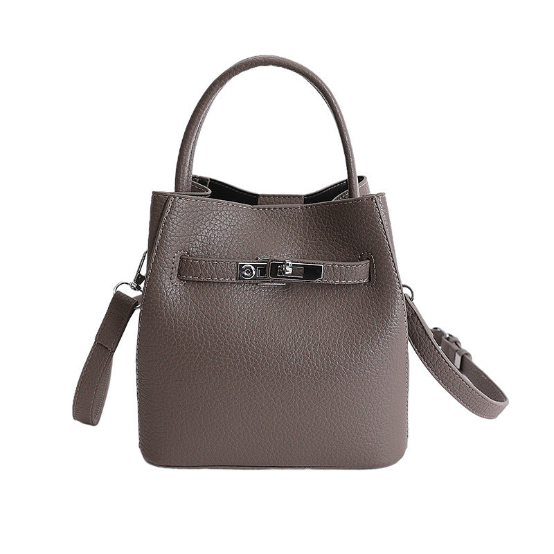 Women's Korean Style Spring Retro Commuter Bucket Bag